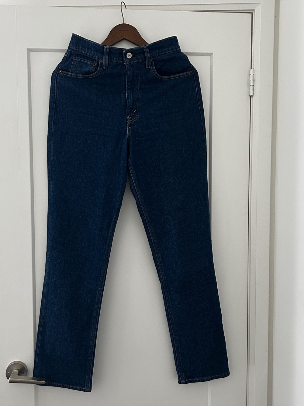 Dark Blue Women's Straight-Leg Jeans